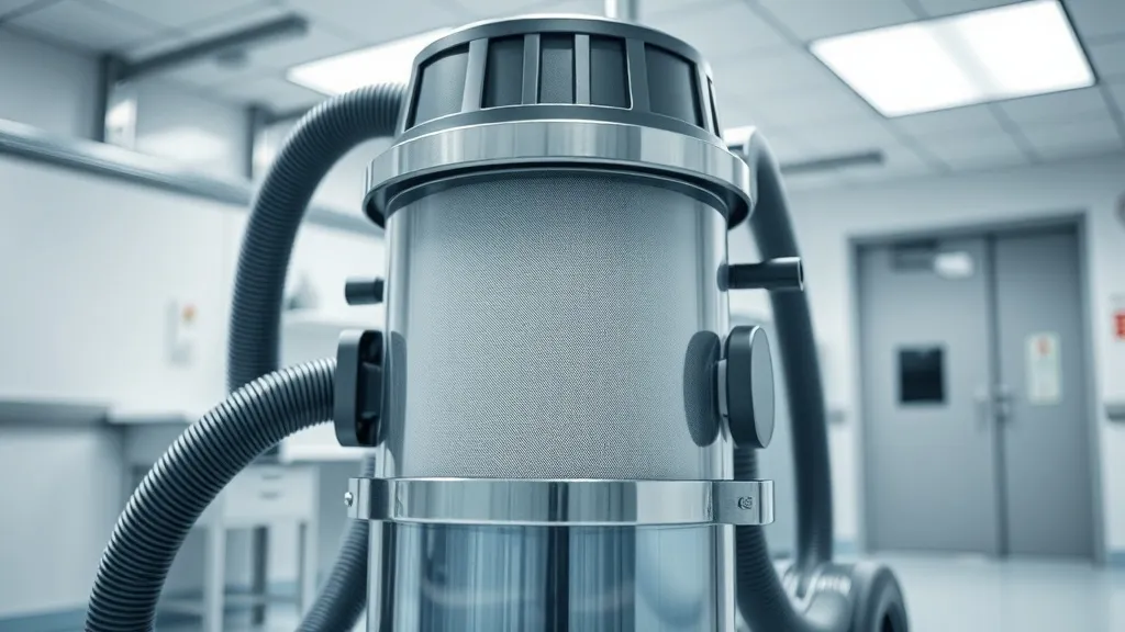 Professional HEPA filtration vacuum cleaner in a clean medic